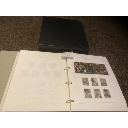 67 - Stamps : Gb Post Office Davo style hingeless album with mint stamps from around 2000 - 07 commems & ... 