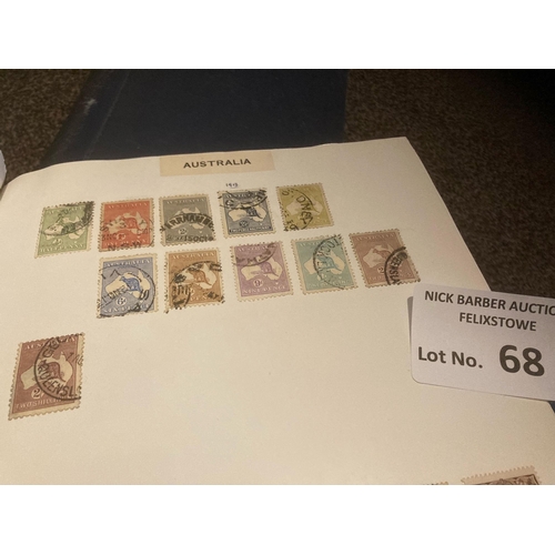 68 - Stamps : World collection in 6 albums vintage lot much early from many countries inc GB penny blacks... 