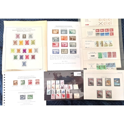 72 - Stamps : A very Fine Selection of mainly EUROPEAN on 150 plus album leaves, UMM, MM and Fine used. A... 