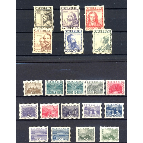 76 - Stamps : AUSTRIA Very fine Selection incl Used 1908 Anniv. Of Accession set FU 1932 Views set (Cat £... 