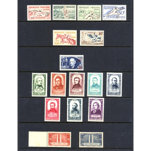 77 - Stamps : FRANCE Good Sel. Incl Airs of 1946 ,1954 (Cat £425), 1957 and 1966 also Ader overprint of 1... 