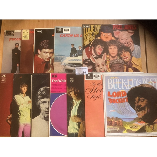 136 - Records : An impressive collection of 12 original UK press LPs inc Manfred Mann, Hollies, Dave Clark... 