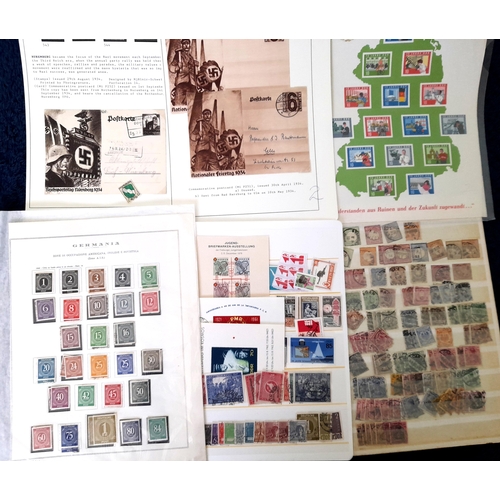 2 - Stamps : Foreign  on cards, album pages, etc., much better material noted  More than useful  Germany... 