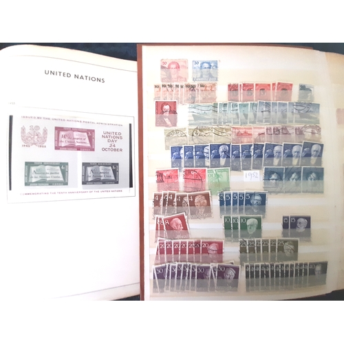 21 - Stamps : World in 13 large Albums/ Stockbooks. Much useful noted incl Swiss, Poland, Germany etc., V... 