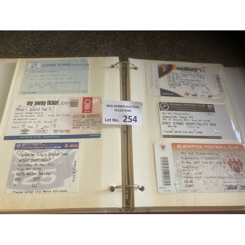 254 - Football : Collection of 135 tickets - 90 Ipswich Town away - 45 others - nice lot - mostly 1990s on... 