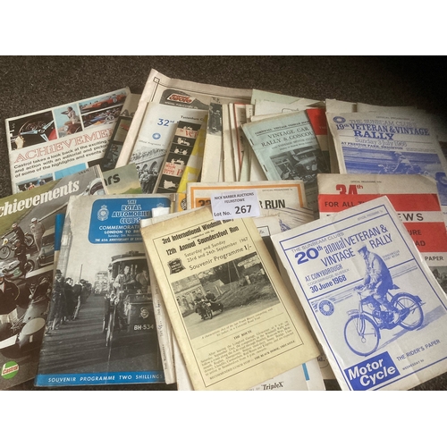 267 - Motor Cycling : Great lot of vintage rallies inc cars & bikes 1940s onwards - plus other items (50+)