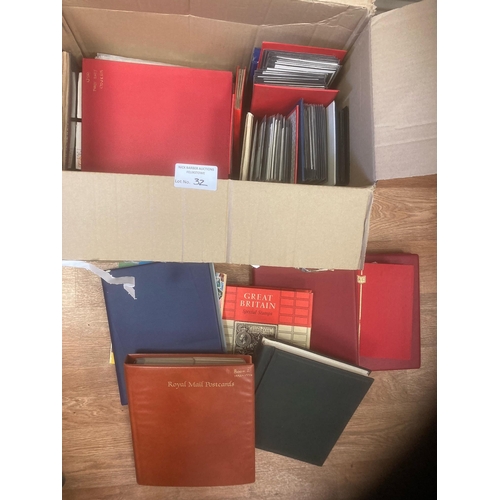 32 - Stamps : Mega heavy box of GB/World - mint/used covers, cards etc some reasonable FV within albums/s... 