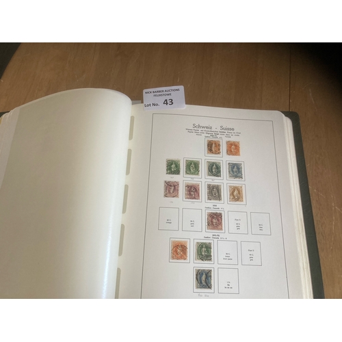 43 - Stamps : SWITZERLAND used collection to 1970 in printed album