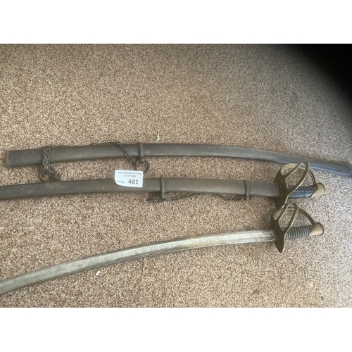 481 - Collectables : 2 USA Vintage Swords - late 1800s