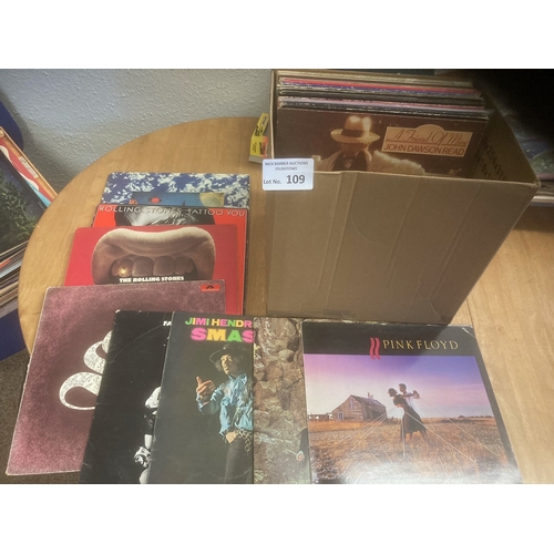 109 - Records : 30 Rock albums inc Rolling stones, Family, Jimi Hendrix etc