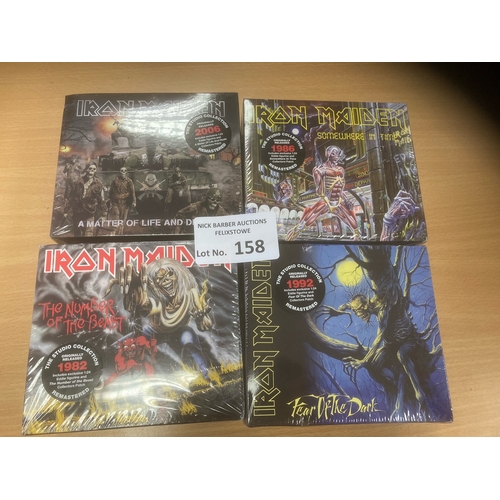 158 - Records : IRON MAIDEN - The Studio Collection boxes CD/patch/figure etc x4 - all sealed