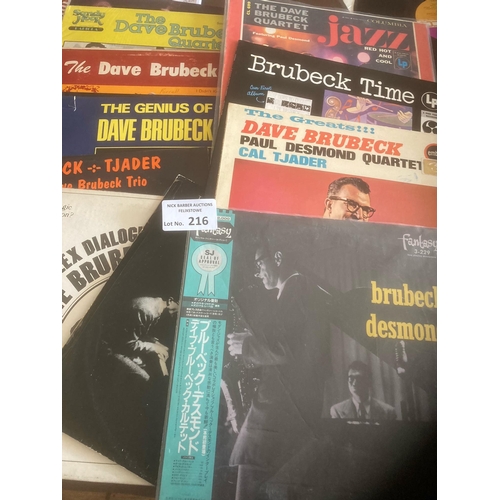 216 - Records: Jazz - collection of Dave Brubeck early uk/us issue LPs generally vinyls in excellent condi... 