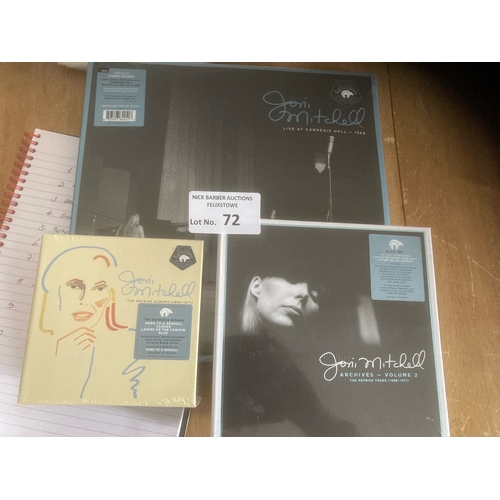 72 - Records : JONI MITCHELL collection in vinyl/CD/box sets (3) - live at Carnegie Hall Archives Vol 2 e... 