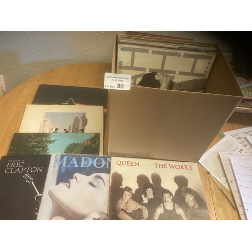 80 - Records : 20 Rock albums inc Pink Floyd, Queen, Madonna etc