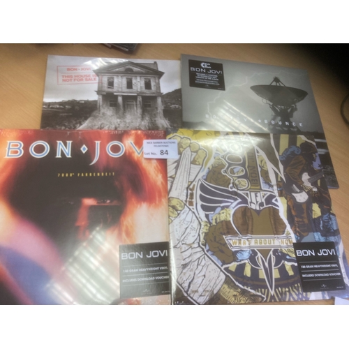 84 - Records : BON JOVI collection of new 180 gram sealed albums (4) - super conditions