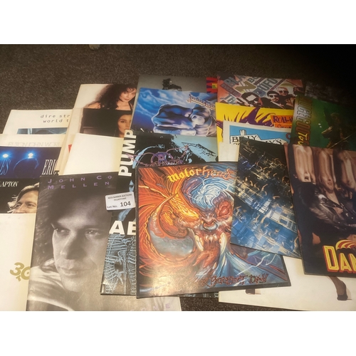 104 - Records : Tour programmes - good mixed lot all good cond inc E. John, Dire Straits, Clapton, Aerosmi... 