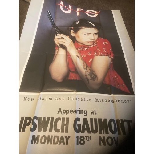 105 - Records : Rock advertising posters all x Gaumont Ipswich - 1980s/90s inc The Damned, Darts, Dr. Feel... 