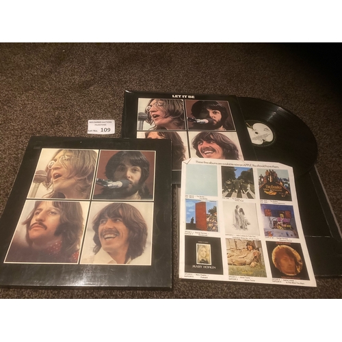 109 - Records : BEATLES 'Let It Be' box set original PCS7096 outer flap & box with a few scuffs - viny... 