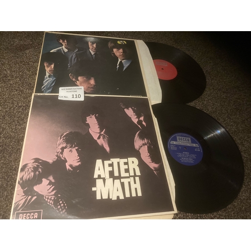 110 - Records : ROLLING STONES (2) Aftermath SKL4786, No.2 LK4661 - both in decent conditions -vinyls supe... 