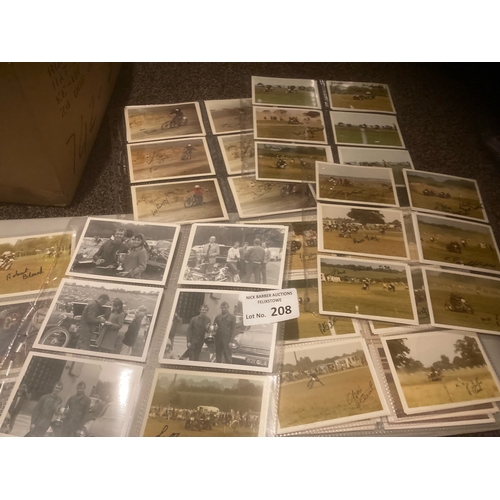 208 - Grasstrack/Sidecar : Collection of colour photos 4x3 nearly all signed by the riders early 1970s (11... 