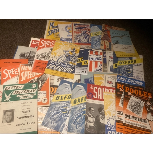 211 - Speedway : Programmes - super selection of programmes 1937 onwards inc Walthamstow, Edinburgh, Rye H... 