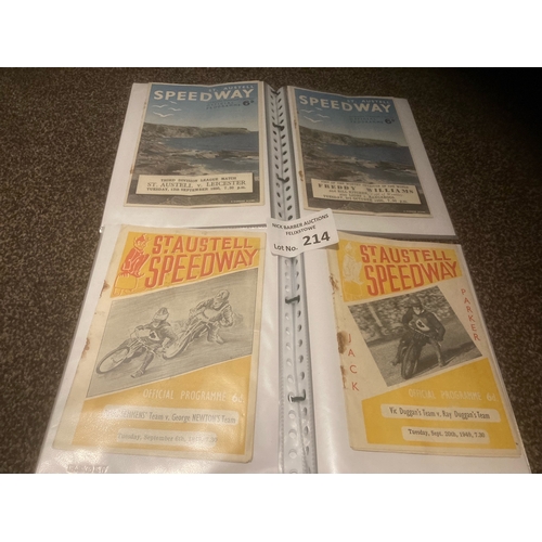 214 - Speedway : St. Austell 1949-1950 programmes - many from the rare 49 season - some rusted staples - g... 