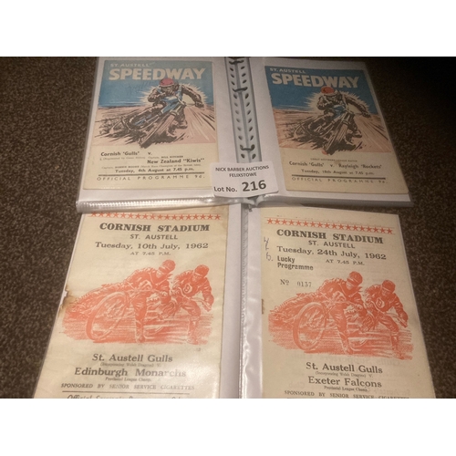 216 - Speedway : St. Austell programmes 1953 (21) 1962/3 (7) - good lot