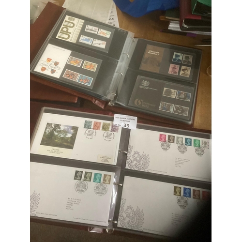 39 - Stamps : 2 albums of GB regional/definitive FDCs & 2 albums of presentation packs 1964-77