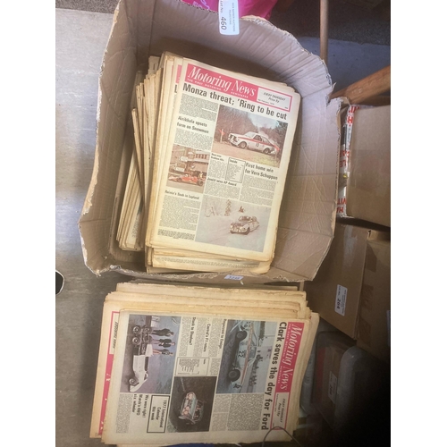 460 - Magazines/Newspapers : 2 massive boxes of motoring newspapers 1970s - 100s of issues great motor spo... 