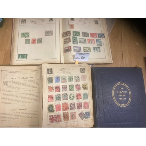 50 - Stamps : All world stamp collection in 3 old Strand albums - nice lot