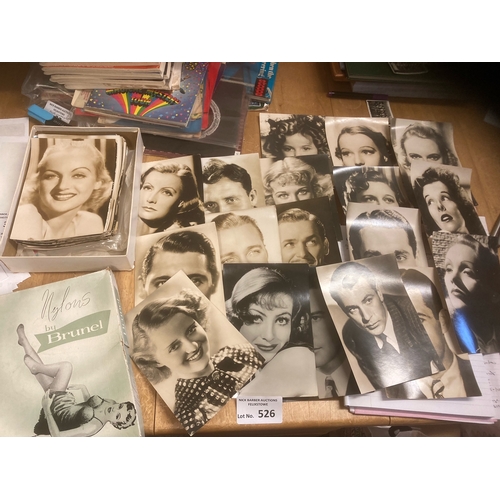 526 - Collectables : Film Star photographs - original 7x5 b/w photos - big stars 1930s/40s x80 - great lot