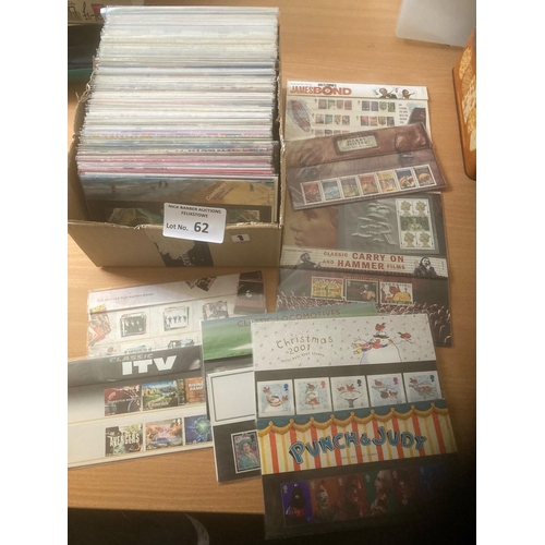 62 - Stamps : Box of 167 GB mint stamp presentation packs with total FV of £322