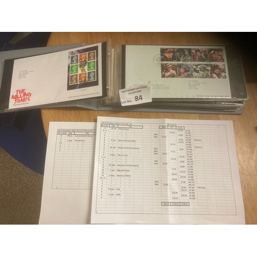 84 - Stamps : GB nice collection of modern 2022 stamps mint presentation packs - & FDCs from 20/01 - ... 