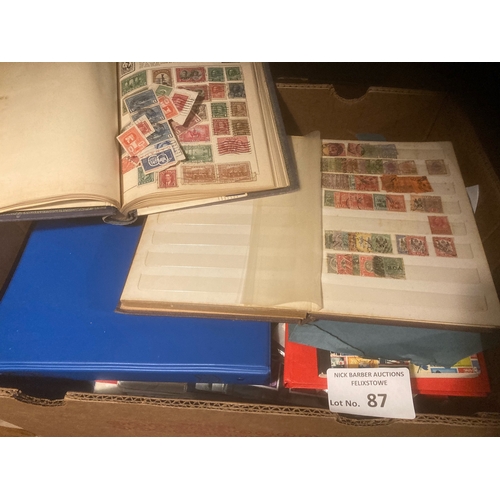 87 - Stamps : A very heavy box of UK, commonwealth & world albums QV onwards - great lot