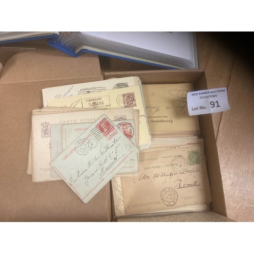 91 - Stamps : Nice collection of postal stationary in an album & box GB & Europe mostly QV onward... 