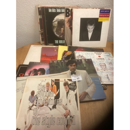 92 - Records : 30 Rock albums inc Fleetwood Mac, Rolling Stones, Bob Dylan etc