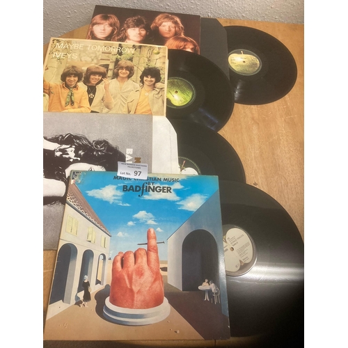 97 - Records : BAD FINGER/THE IVEYS collection of 4 albums - all in decent condition vinyls/sleeves