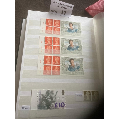 17 - Stamps : GB mint (back to KGV) definitives - pre dec & decimal issues nice lot with FV of approx... 