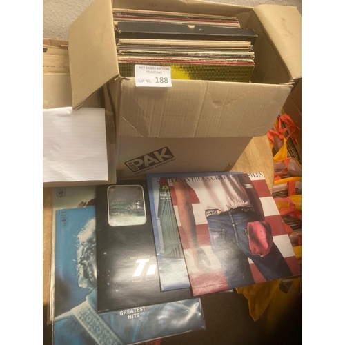 188 - Records : 40 albums in box inc Springsteen, Dylan, Free etc