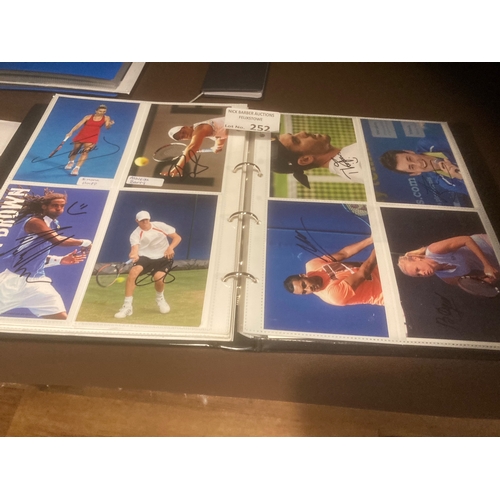 252 - Tennis : Huge collection of modern autographs mostly on official cards - avid collectors lot  inc Sa... 