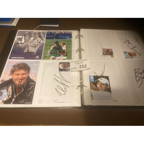 252 - Tennis : Huge collection of modern autographs mostly on official cards - avid collectors lot  inc Sa... 