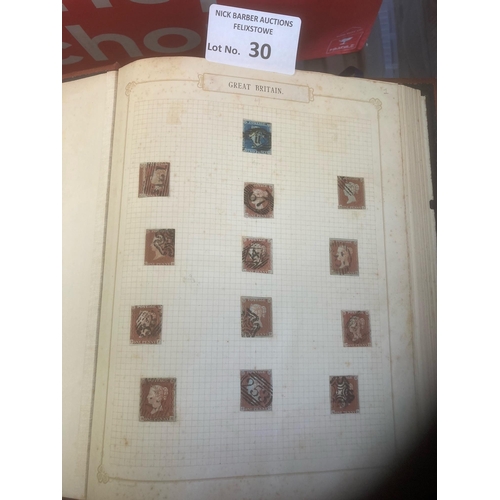 30 - Stamps : GB collection in Paragon album 1870 onwards inc many 1d red perf/imperf plus many interesti... 