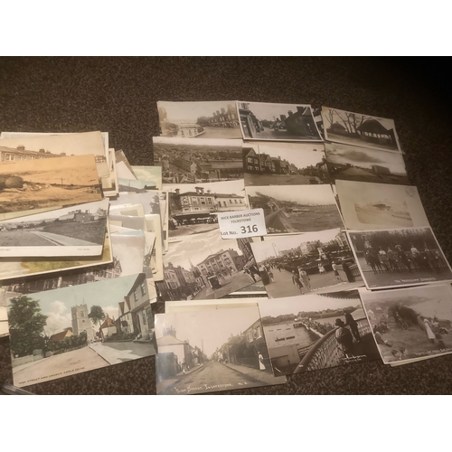 316 - Postcards : GB topo collection of cards really quality lot 150+ cards - plenty of good RPs lovely - ... 