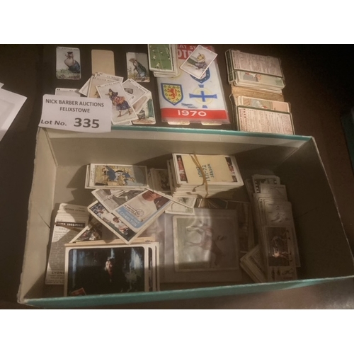 335 - Cig Cards : Shoe box of cards inc collectable inc Frisky/Churchman, Henry, Custer A+BC, mirrorcard, ... 