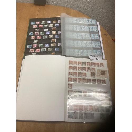 35 - Stamps: GB collection in 2 albums inc QV onwards to QEII good lot, then album of just postage dues -... 