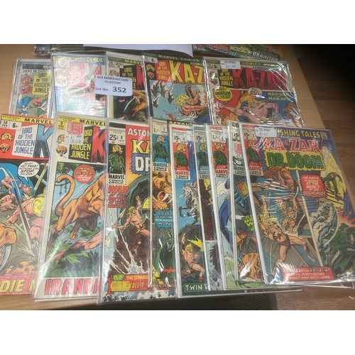 352 - Comics : Marvel - Kazar & Dr Doom US/UK issues 1970-74 (22) 