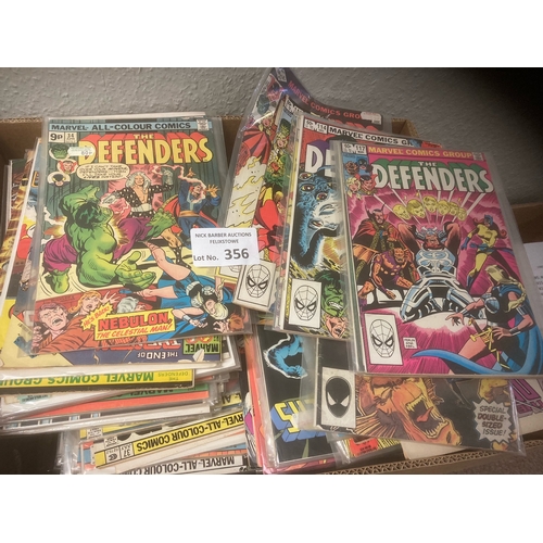 356 - Comics : Marvel - The Defenders - comic collection 147 issues 1972-1986 generally in good condition