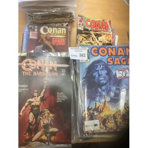 382 - Comics : Marvel Conan comics inc Saga (65) plus others related (91 comics in total)