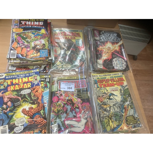 384 - Comics : Marvel selection inc Two In One (52), Dazzler (9), Team Up (20), Strange Tales (9), Silver ... 