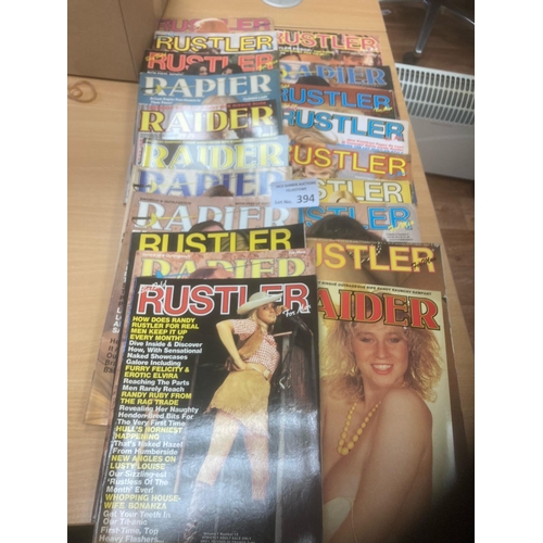 394 - Magazines : Adult Glamour - collectable mags Rapier, Raider, Rustler (20) - all in good cond